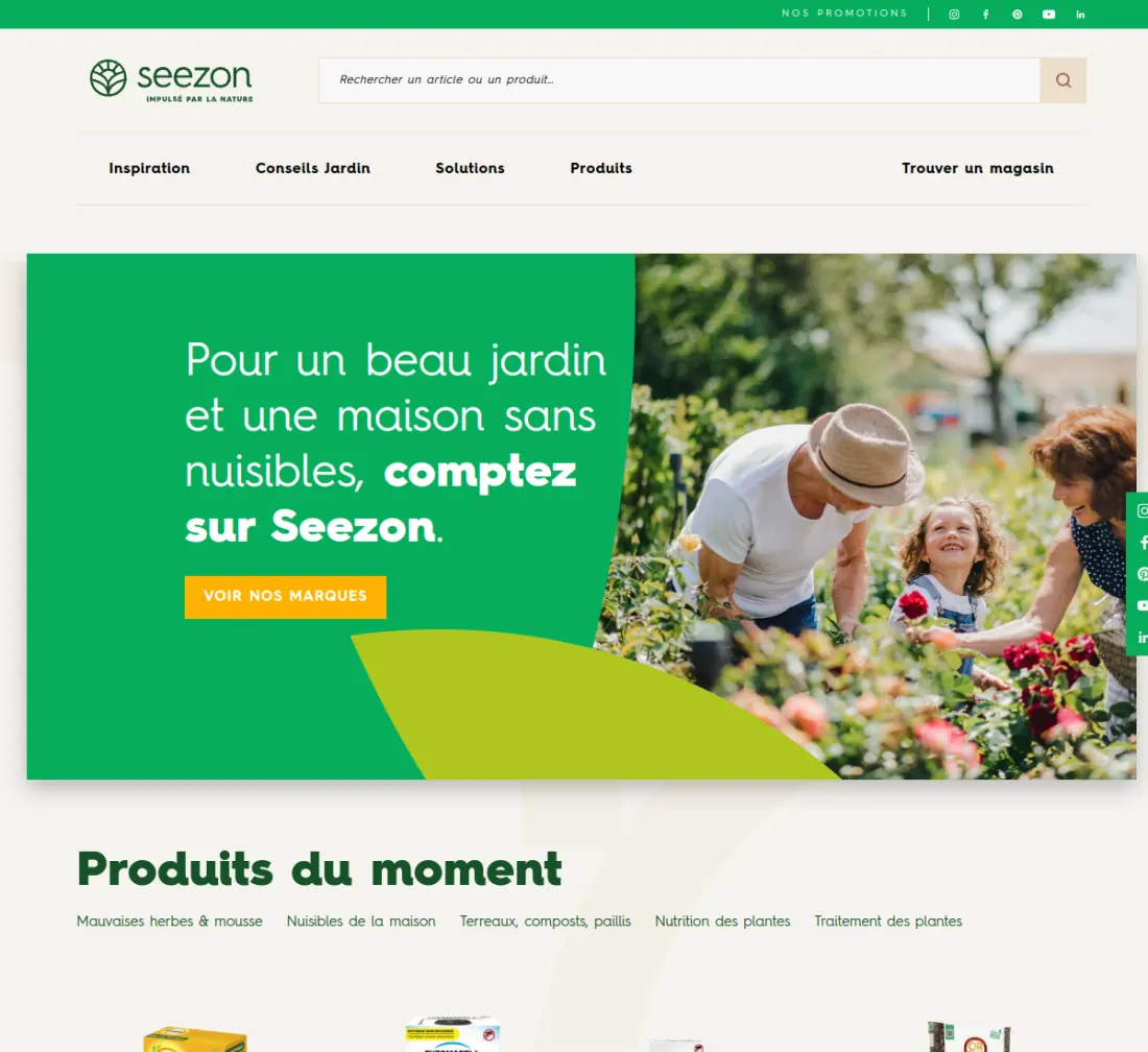 Capture de la marketplace Seezon