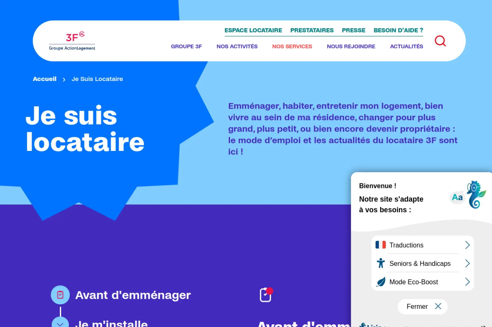 Portail locataire Groupe 3F